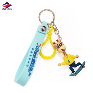 Longzhiyu 17 Years Manufacturer PVC Cartoon Keychain Custom Logo Bulb Buckle 3D Anime Character Keyring Design Ideas