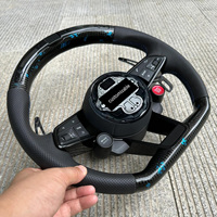 Volant à fond plat en fibre de carbone de haute qualité avec écran LED pour Volkswagen Golf 6 MK6 Golf 7 MK7 GTI Jetta Passat Polo