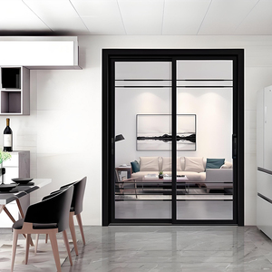 Puerta Corredera Moderna de Aleación de Aluminio de Alta Resistencia, Doble Acristalamiento, Aislamiento Acústico, <span class=keywords><strong>para</strong></span> Uso Comercial, Residencial, en Garajes y Centros Comerciales - Product Image 6