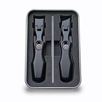 Kit Premium de 2 Piezas para Cortar Uñas, Cortaúñas de Boca Ancha con Lima de Uñas, Set de Manicura de Acero Inoxidable en Caja de Regalo