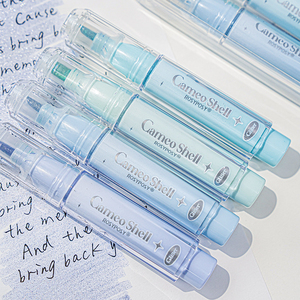 Nouvel ensemble de surligneurs pailletés couleur macaron, stylos marqueurs pour fournitures de papeterie pour filles, personnalisable, lot de <span class=keywords><strong>4</strong></span> pièces - Product Image 2