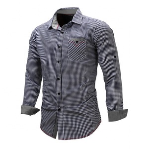 Chemise à manches longues pour homme, tenue d'affaires décontractée, couleur blanche, noire, nouvelle collection 2020 - Product Image 1