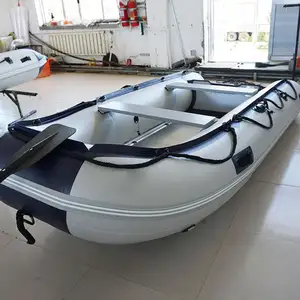 Barco inflável para pesca, barco inflável com piso de alumínio e certificação CE