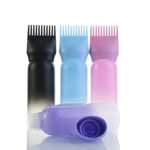 Hot Bán 6Oz 180Ml Nhựa Tóc Chai Dầu Với Bơm Con Dấu Bóp Applicator Cho Tóc Giả Và Tóc Phụ Kiện Lược Bao Gồm - Product Image 3