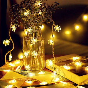 Led Snowflake String Lights Decorate The Room On Christmas Day - Product Image 6