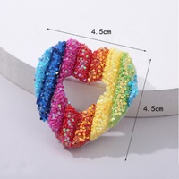 Hete Verkoop Mode Regenboog Kleur Naai Op Rug Vilt Glitter Strass Ster Kroon Hart Dier Patches Cartoon Strass Patch