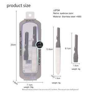 Dos tipos de cuchillos de corte de cejas de longitud ajustable con retráctil y extensible Conveniente <span class=keywords><strong>para</strong></span> afeitar las cejas JJF04 - Product Image 2