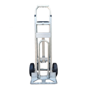 Zware 3-In-1 Opvouwbare <span class=keywords><strong>Aluminium</strong></span> Platform Truck Vierwielige Handtrolley Kar 300Kg Laadvermogen Handwagen - Product Image 6