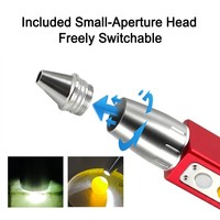 Lampe torche d'identification de jade à tête en acier DUNFBIRD JY36F-3, lumière blanche, jaune, UV 365nm, torche d'inspection pour pierres précieuses et bijoux, lampe torche LED