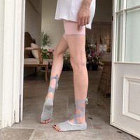Chaussettes en coton respirantes antidérapantes pour femmes, yoga, pilates, chaussettes courtes à cinq doigts pour l'été