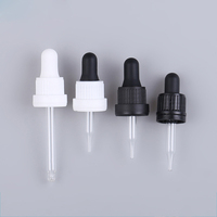 Personnalisé 18/415 18/410 20/410 compte-gouttes en verre bouteille d'huile essentielle pipette en verre compte-gouttes en aluminium pour bouteilles