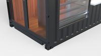 Boîte modulaire de haute qualité, conteneur de café de magasin de kiosque de maison préfabriquée