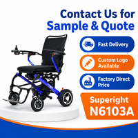 Fauteuil roulant électrique pliable en fibre de carbone, fauteuil motorisé léger et portable, batterie au lithium 24V 10Ah, 2 moteurs 200W