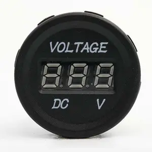 DC 12V 24V Voltmeter tampilan LED untuk mobil perahu laut kendaraan truk sepeda motor ATV UTV Camper karavan