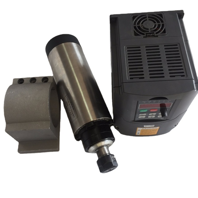 Cnc Spindle 1.5kw 2.2kw air Cooling Cnc Spindle Motor with Inverter and Bracket