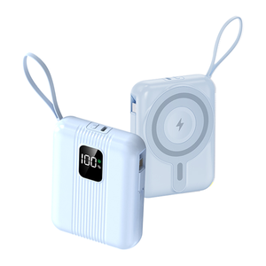 พาวเวอร์แบงค์ขนาดเล็กขายส่งสำหรับโทรศัพท์ พาวเวอร์แบงค์พกพาความจุสูง 10000mAh สำหรับ <span class=keywords><strong>iPhone</strong></span> 15 Pro Max ที่ชาร์จไร้สายแบบแม่เหล็ก - Product Image 5