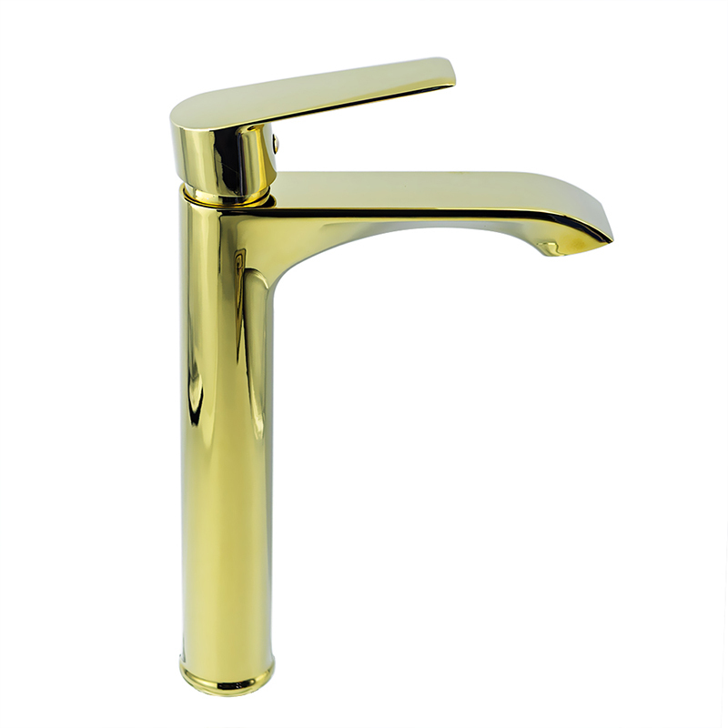 Modern Gold Curved Spout Water Mixer