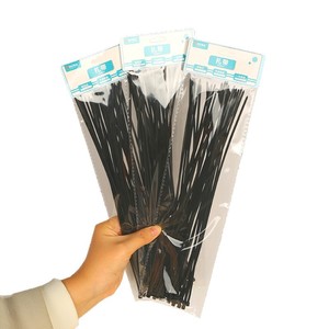 Bridas de nailon de 0.5mm blancas y negras de 10cm, 15cm, 20cm, 25cm, 30cm, correas de plástico autoblocantes de grado industrial para el hogar - Product Image 5