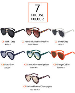 Lunettes <span class=keywords><strong>de</strong></span> <span class=keywords><strong>soleil</strong></span> QSKY à verres dégradés, double pont, motif léopard, vente en gros à prix abordable, monture épaisse, protection UV400, pour hommes et femmes, idéales pour l'extérieur - Product Image 5