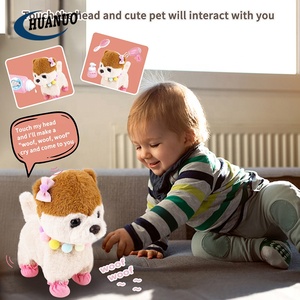 Enfants drôle peluche peluche jouet ligne contrôle électrique marche aboiements chiens en peluche - Product Image 3