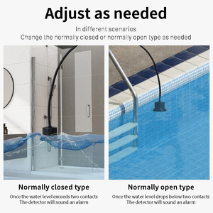 Kit de détecteurs d'immersion d'eau, détecteur de niveau d'eau pour panneau solaire, alarme de fuite d'eau 120 dB avec klaxon acousto-optique à panneau solaire - Product Image 3