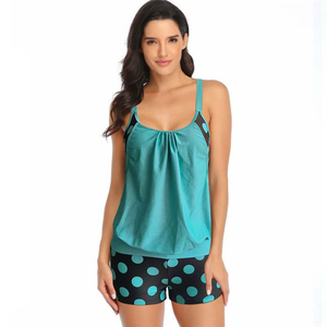 Comodo elegante completo da donna a 2 pezzi a pois per Logo estivo personalizzato e taglia XS con stampa digitale 3 pezzi - Product Image 1