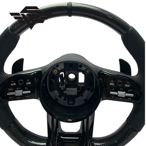 <span class=keywords><strong>Volant</strong></span> de voiture de style classique de luxe adapté à <span class=keywords><strong>Mercedes</strong></span> Benz 809 AMG 223Y W205 <span class=keywords><strong>W245</strong></span> <span class=keywords><strong>Classe</strong></span> C G en fibre de carbone véritable, fabrication sur mesure - Product Image 4