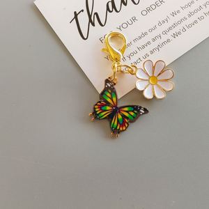 Initial Letter <b>Butterfly</b> Bag Purse Charms for Handbags Women's Keyrings Pendant <b>Light</b> Small Items Stock Wholesale Keychains - Product Image 3