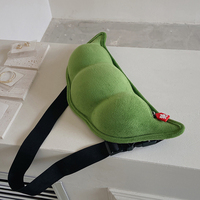 Sac bandoulière personnalisé en forme de pois, sac banane en fourrure, sac de taille en peluche, sac Ita