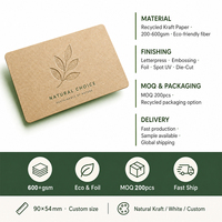 Tarjetas de Visita Personalizadas de Papel Kraft de 600 g/m² con Logotipo en Relieve y Forma Troquelada para Marcas Ecológicas y Salones de Belleza, Suministro al por Mayor de Fábrica