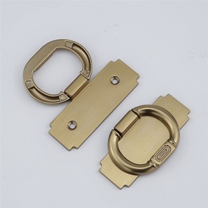 New Modern Invisible Surface Mounted Handle Retro Pull Ring for Wardrobe Dresser <b>Cabinet</b> Door Double Hole Zinc Alloy Furniture - Product Image 3