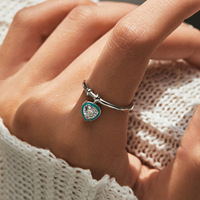 Collection de bagues en zircone cubique tendance, argent sterling 925, bijoux fins, turquoise, opale, bague ouverte ou fermée pour femmes et filles
