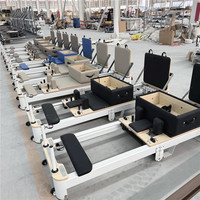 Equipo de Pilates Reformer Plegable Portátil de Aluminio, Reformer de Pilates de Aluminio para Estudio Comercial de Fitness