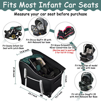 Portable siège de voiture poussette Base sac de voyage bébé siège de voiture sac à dos rembourré couverture fermeture éclair pliable lettre Polyester