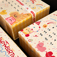 Boîte cadeau pliable 3D personnalisée avec impression créative, emballage surprise pour anniversaire et festival, couvercle en matériaux recyclés et éponge