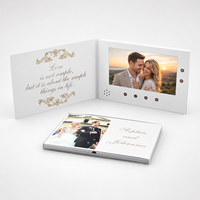 Impresión OEM/ODM, Pantalla LCD IPS de 4.3/5/7 Pulgadas, Álbum Digital, Invitación, Tarjeta de Felicitación con Video, Libro de Video para Bodas, Folleto con Video