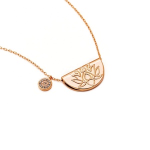 मैमंग कस्टम फाइन विंटेज गहने 925 स्टर्लिंग चांदी 18k सोने की प्लेटेड जिरकॉन कमल कमल कमल महिला पुरुष के लिए - Product Image 5