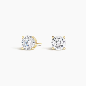 Boucles d'oreilles clous de luxe en moissanite ronde, en argent S925, élégantes, solitaires, légères, pour usage quotidien, cadeau pour femme - Product Image 2