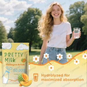 Pó de Bebida de Glutationa e Colágeno Amaz, Leite de Beleza para Clareamento da Pele, Antienvelhecimento, Complexão Radiante, Suplemento de Beleza OEM ODM - Product Image 6