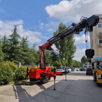 Mini-grue araignée à flèche articulée, système entièrement hydraulique, moteur de haute qualité, pour béton, avec télécommande et nacelle