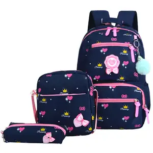 Premium OEM Twinkle Pencil Case Girls Lightweight Children's Three-piece Backpack Bag School Bags Set