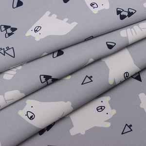 228T poliéster blanco oso <span class=keywords><strong>polar</strong></span> patrón de fluorescencia estampado para niños parka chaqueta - Product Image 2