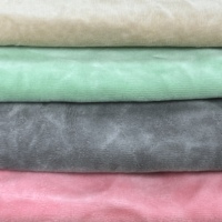Tissu en velours tricoté en coton/polyester biologique certifié Oeko-Tex 100 GOTS, doux, pour couvertures de bébé, literie, vêtements, jouets pour garçons et filles