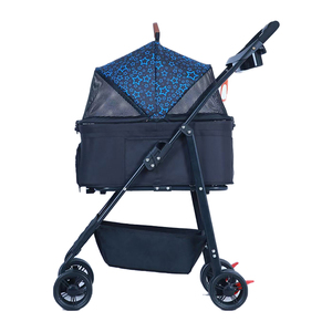 4 ruote senza Zipperless con assorbimento degli urti per animali domestici leggero carrello pieghevole per viaggi a piedi - Product Image 6