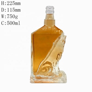 ขวดแก้ว700มล. 750มล. พร้อมจุกขวดแก้วเหล้ารัม XO วิสกี้พร้อมจุกไม้ก๊อกแบบกำหนดเอง - Product Image 1
