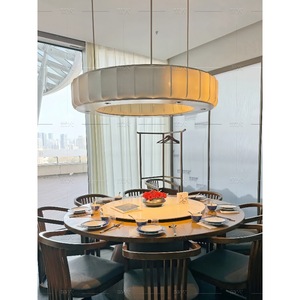 Nouveau Lustre de Restaurant de Style Chinois Rond E27 60CM 80CM 100CM avec Interrupteur pour Salon, Villa, Hôtel, Chambre Privée - Product Image 2
