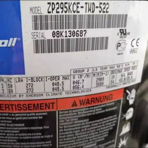 คอมเพรสเซอร์แอร์ HYZL รุ่น ZP295KCE TWD 522 อุปกรณ์ทำความเย็นสำหรับระบบทำความเย็นและความร้อน - Product Image 1
