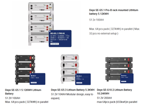 Deye in Stock AI-W5.1 51.2V 100Ah 5kW LiFePO4 Litio SE-G5.1 Pro-B RW-F16 16kWh 5.12kWh Batteria a Bassa Tensione Tutte le Serie Deye - Product Image 5
