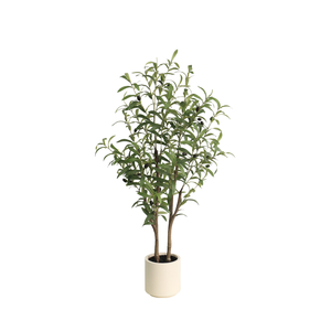 Nouveau Design Décoratif Faux <span class=keywords><strong>Olivier</strong></span> Bonsaï Vert pour Intérieur - Product Image 1