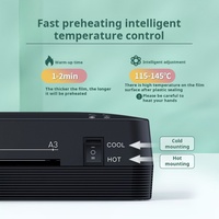 Mesin Laminating foto kecil 335 panas dan dingin A3 mesin Laminating termoplastik dokumen rumah dan kantor